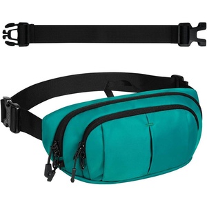 YOUK Sac banane personnalisé en polyester imperméable, durable et léger, grand format, avec protection RFID, 4 poches zippées et rembourrage dorsal respirant, idéal pour le voyage - Product Image 1