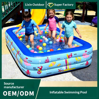 Grande piscine gonflable pour enfants et bébés, utilisation à domicile et en extérieur, matériau PVC, pompe à air incluse, natation, baignade, sports nautiques