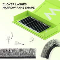 Extensions de cils Prestigepro Narrow 5D en forme de W, en PBT coréen, volume intense, bouquets pré-faits CC/DD, super doux, pleins et denses