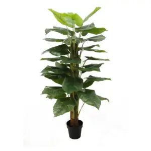 Heiße Verkäufe Professionelle Künstliche Plante 150cm 36 Blätter Wilden taro bonsai real touch Pflanzen Dekorative für Indoor Hause Im Freien