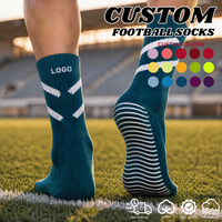 Chaussettes de football personnalisées antibactériennes en nylon et coton pour hommes, chaussettes de sport athlétiques de marque neuves, vente en gros