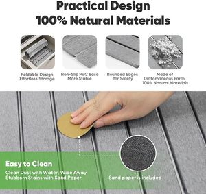 Alfombrilla de Baño de Tierra de Diatomeas Ecológica, Súper Absorbente y Antideslizante, Alfombrilla de Diatomita Tallada para Cocina - Product Image 3