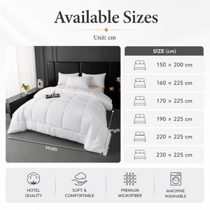 Ensemble de housse de couette King Size pour hôtel, imperméable et moelleuse, disponible pour l'été, toutes saisons et l'hiver - Product Image 5