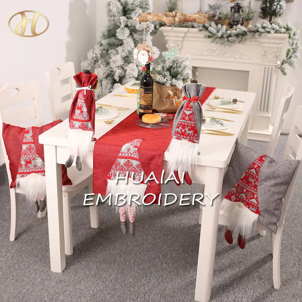 Decoración navideña para mesa de hombre mayor, tapete de mesa creativo, tridimensional, Rudolph, novedad