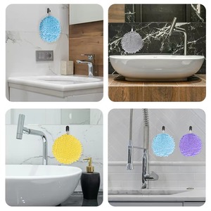 New Fashion Heavy Weight Chenille Hand <b>Towels</b> Quick Dry <b>Microfiber</b> Woven Techniques Kitchen Bathroom Hand <b>Towel</b> Ball Hanging - Product Image 3