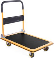 Carro de camión de plataforma de acero resistente Ruedas giratorias de 360 grados Carro de mano plegable Categoría de producto para carros de mano y carros