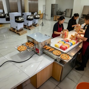 Horno Eléctrico Comercial para Pizza <span class=keywords><strong>de</strong></span> 500 Grados <span class=keywords><strong>de</strong></span> Alta Temperatura con Banda Transportadora y Piedra Giratoria para una Base Estilo Napolitano - Product Image 3