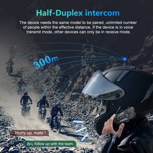Casque de moto X2-PRO étanche avec partage de musique sur plusieurs appareils, interphone 6 motards 500M, casque à réponse automatique - Product Image 2