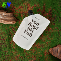 Pochette en papier kraft écologique à bec verseur pour emballage de liquide cosmétique pour sac de recharge de shampooing sacs en plastique pour produits liquides