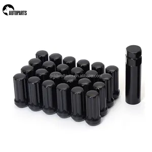 24pcs preto 1pc socket spline 7 porca da roda lug porca