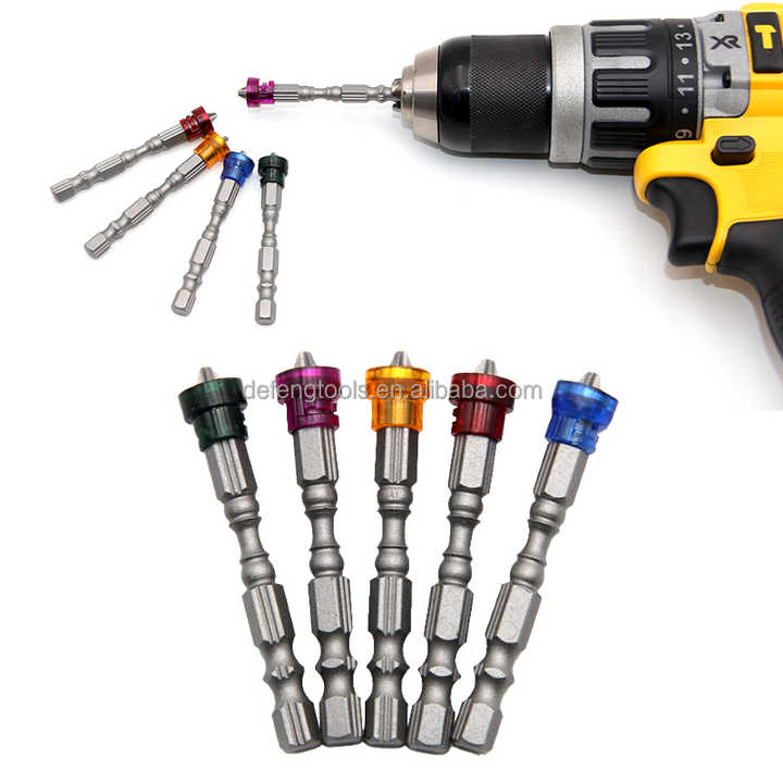 5pc Colorful Magnetic Circle Cross Single Head Screwdriver Head