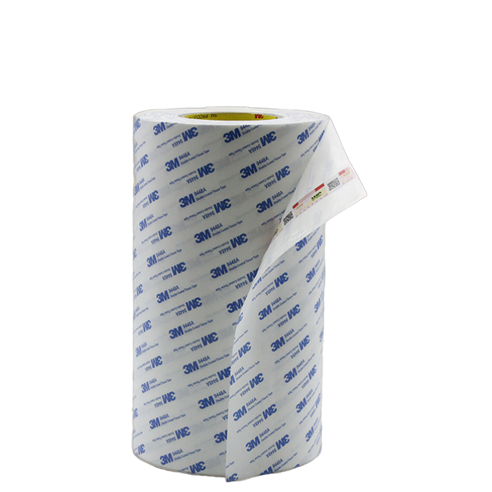 9448A Self-Adhesive Double-Coated 0.15mm Thick Non-Woven Tissue Paper Tape Strong Acrylic Adhesive Masking Plastic Film Product