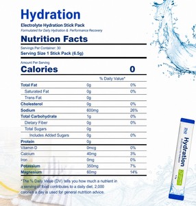 Polvo de Hidratación con Electrolitos para Adultos OEM |   Fabricante Certificado por GMP |   Suplemento en Barra Sin Azúcar de Marca Privada para Dieta <span class=keywords><strong>Keto</strong></span> - Product Image 2