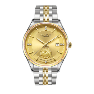 Montre mécanique exclusive pour homme personnalisée, design tourbillon en or massif, étanche, mouvement Miyota, cadran à aiguilles, couronne - Product Image 2