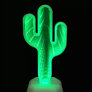 Letrero de Neón LED de Vidrio Personalizado, Letrero de Espejo Infinito Iluminado en 3D para Decoración - Product Image 3