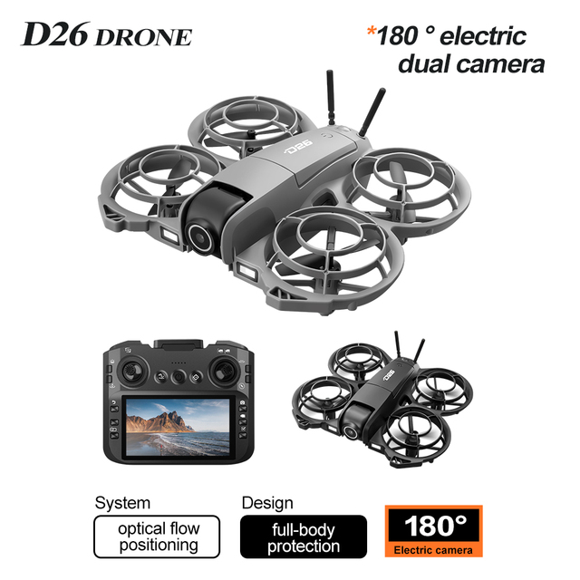 D26 Mini Foldable Drone NEO 2 Similar Design 4K HD Camera WiFi FPV Real Time Transmission Brushless Motor RC Quadcopter