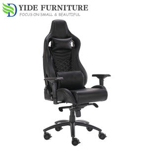 Nouvelle conception <span class=keywords><strong>2023</strong></span>, siège de <span class=keywords><strong>jeu</strong></span> pour ordinateur noir, siège de bureau ergonomique pivotant réglable en cuir - Product Image 2