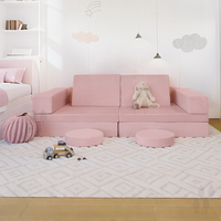 Canapé modulaire en mousse à mémoire de forme personnalisable, motifs colorés, ODM/OEM, idéal pour chambre d'enfant, parc ou école - Vente en gros usine