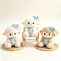 Peluche Mouton Adorable 13 cm avec Écharpe, Poupée Mouton Bébé, Jouet Doux, Coussin Mouton