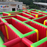 Labyrinthe géant gonflable de tir au laser pour enfants - Bâche en PVC de 0,55 mm, taille et couleur personnalisables, capacité de 500 kg, utilisation intérieure/extérieure