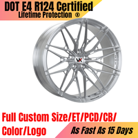 Jantes forgées monobloc S21-02 VX 1 pièce, finition argent brossé, multi-rayons en Y fins, jantes personnalisées 18-22 pouces pour BMW Audi Tesla Mercedes