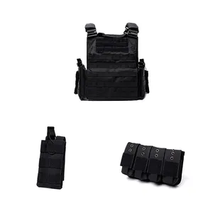 600D Polyester Field Tactical Security Vests Outdoor Black Lightweight Vests
