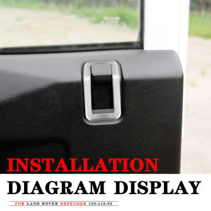 लैंड रोवर डिफेंडर 90 110 130 04-19 के लिए कार आंतरिक दरवाजा कुंडी बाहर फ्रेम संभाल सजावट कवर डिफेंडर ऑटो सामान - Product Image 5