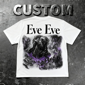 Tùy Chỉnh Nhãn Người Đàn Ông Của Tinh Khiết Bông Trọng Lượng Nhẹ 180 GSM Thoáng Khí Ngắn Tay Áo O-Cổ Giản Dị Thời Trang Phục Thời Trang Phố Với Nhân Vật In - Product Image 1