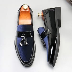 รองเท้าโลฟเฟอร์แบบสวมทรงสี่เหลี่ยมสำหรับผู้ชาย หนังเทียม น้ำหนักเบา บุรองรับแรงกระแทก กันน้ำ เหมาะสำหรับใส่ทำงาน แต่งงาน หรือไปงานปาร์ตี้ - Product Image 3