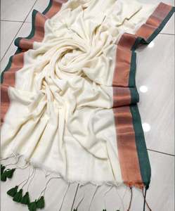 Blusa de Sari de Algodón Tejido ENT Akshay Sharma, Ecológica, de Secado Rápido, Ligera, Teñida Lisa, Vestido de Novia para Niñas y Mujeres, En Stock - Product Image 3