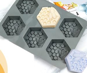 Molde de Silicona para Jabón con Forma de Panal de Abeja, Hexagonal, Antiadherente, Reutilizable, para Resina y Bombas de Baño - Product Image 3