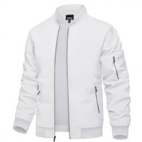 Blouson Bomber Léger Décontracté pour Homme, Coupe-Vent Printemps-Automne avec Fermeture Éclair et Poches, en Polyester Uni