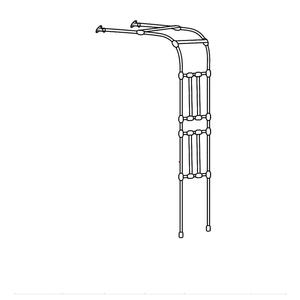 Demi-arche de jardin Demi-arche en treillis Rose contre le mur Extérieur Support à fleurs Plantes Escalade Pergola Jardin Demi-arche en treillis - Product Image 1