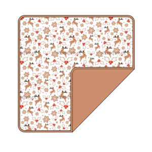Couverture d'emmaillotage classique en bambou pour bébé, motif pain d'épices, renne, flocon de neige, houx, double face, pour nourrisson - Product Image 1