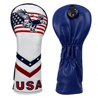 Housse de protection pour tête de club de golf Driver en PU, style USA, accessoire de golf, protection contre les rayures, modèle 4216, fabriqué en Chine