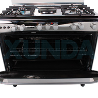 Cuisinière à gaz Xunda 90 cm avec 5 brûleurs et four, cuisinière autonome pour la maison