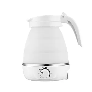 Mini Portable Fold Electric Kettle Thermostat Keep Warm Home Travel Business Automatic Power Off Silicone Stainless Steel Safety