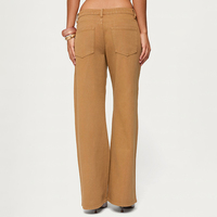 Jean pour femme 2026 Premium, élégant, coupe ample, couleur camel, taille basse, jambe droite, pour usage quotidien