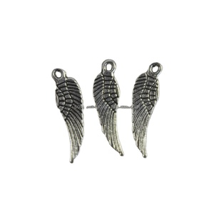 200 Uds China fábrica antigua pluma mágica ala de Ángel dijes colgantes para joyería artesanía hacer encontrar - Product Image 2