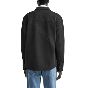 Giacca Casual da lavoro in lana con logo personalizzato ricamato Shacket da uomo - Product Image 2