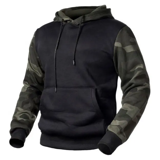 Mens Customized Logo camouflage print fleece colorful Hoodies pullover relaxed
