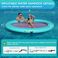 Hamac flottant gonflable en tissu Drop Stitch haute résistance pour adultes, transat de piscine pour bronzage, usage commercial, installations de divertissement