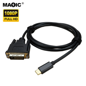 Câble en PVC de 1.8m 1080p <span class=keywords><strong>USB</strong></span> 3.1 type C vers <span class=keywords><strong>DVI</strong></span> pour home cinéma et lecteurs DVD Longueur de 6 pieds - Product Image 4