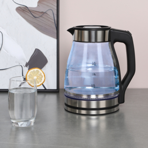 1.5L Cordless Glass <b>Kettle</b> Tea Filter <b>Temperature</b> <b>Control</b> Automatic Shut-off Blue Indicator Light-Hotel Household Use 360 - Product Image 2