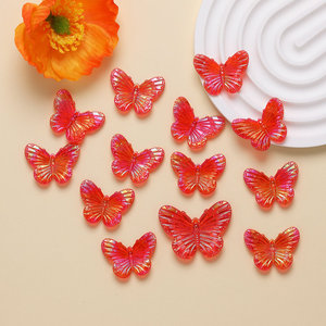 Breloques papillons irisées en acrylique pour accessoires de bijoux DIY, pendentifs, décorations, accessoires pour cheveux, coiffes, fournitures artisanales - Product Image 2