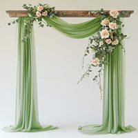 Drape Pernikahan Custom, Kain Chiffon Ungu Lembut, untuk Sewa Acara Pesta, Layanan Pengiriman Cepat, Supplier Grosir Berkualitas