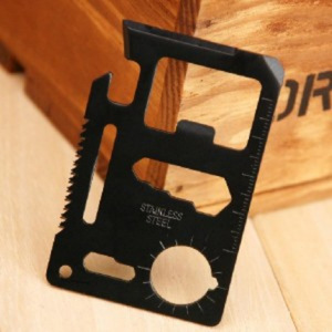 Carta creativa portatile multifunzione in acciaio inossidabile svizzera carta di sciabola all'aperto wilderness salvavita carta di sciabola - Product Image 1