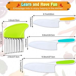 Couteaux de cuisine sécurisés pour enfants, couteau à découper en spirale en plastique pour tout-petits, couteau à fruits personnalisé pour enfants, ensemble de couteaux pour enfants - Product Image 2