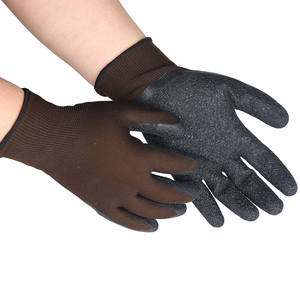 Guantes de Seguridad CITICITY con Forro de Poliéster Gris, Palma Recubierta de Látex Amarillo Arrugado, para Jardinería, Construcción y Almacén - Product Image 3