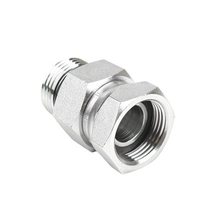 Raccord de tuyau hydraulique Gan Peng 6900 en acier au carbone zingué, connexion rotative, connecteur droit - Product Image 2